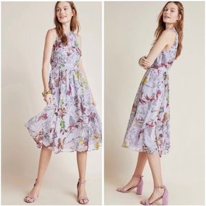 Floral Anthropologie midi dress